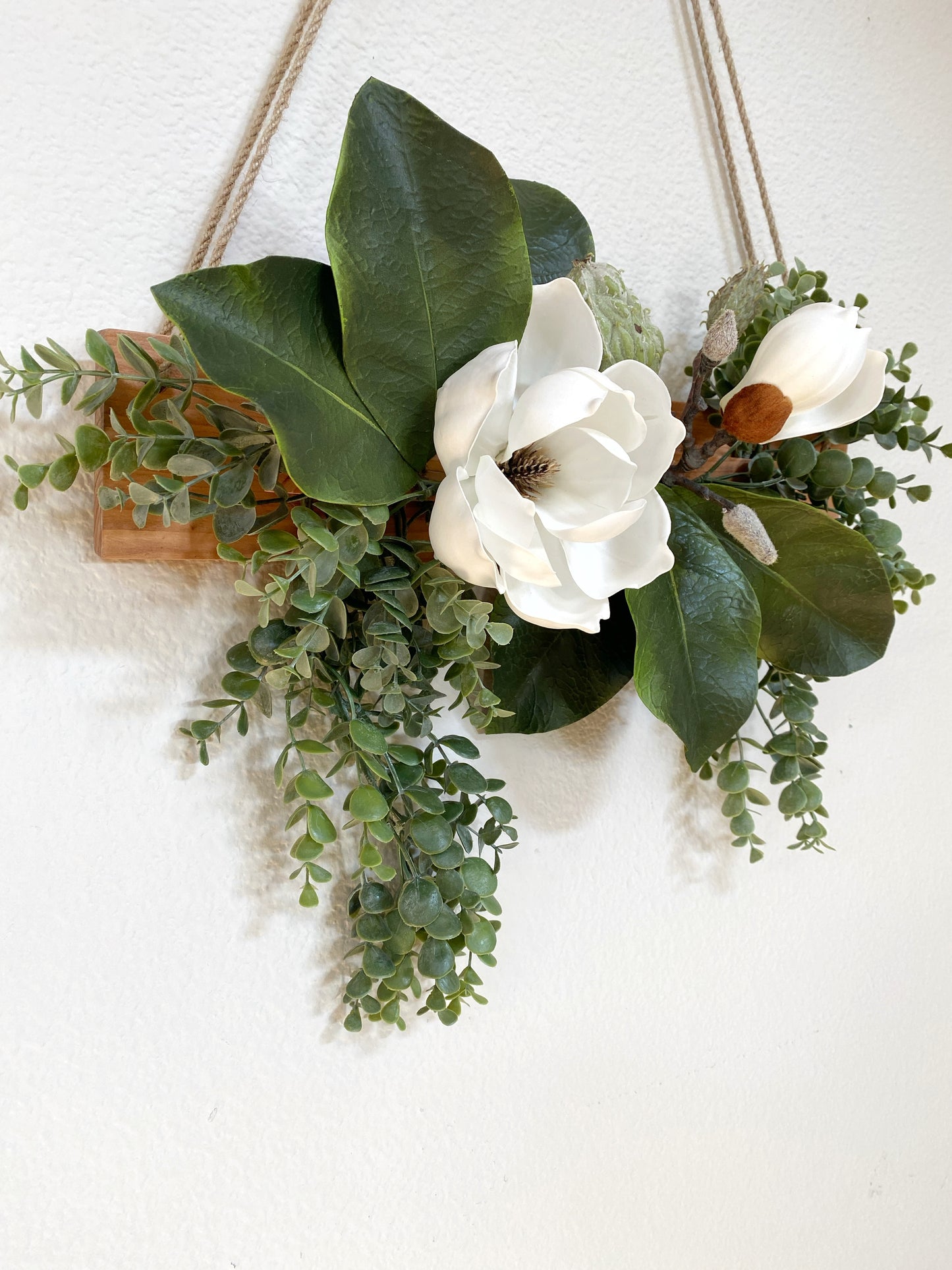 Artificial Wall Art - Magnolia and Eucalyptus Arrangement for Wall