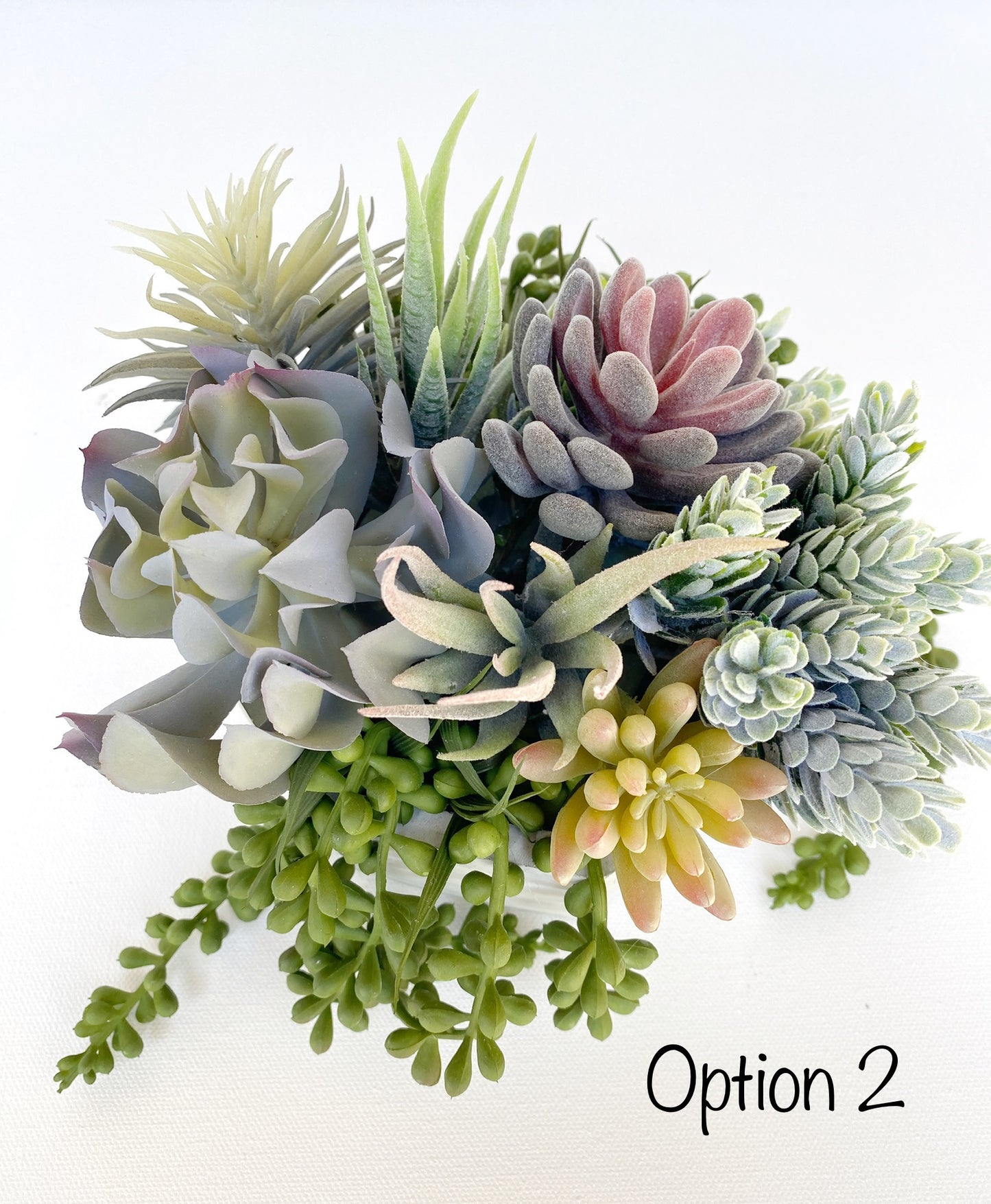 Artificial Succulent Arrangement in handmade Concrete Pot