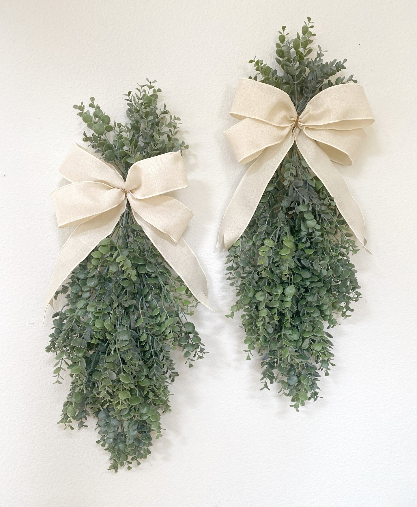 Eucalyptus Winter Door Swag. Artificial Real Touch Double Door Wreath/Swag. Different Colors available!
