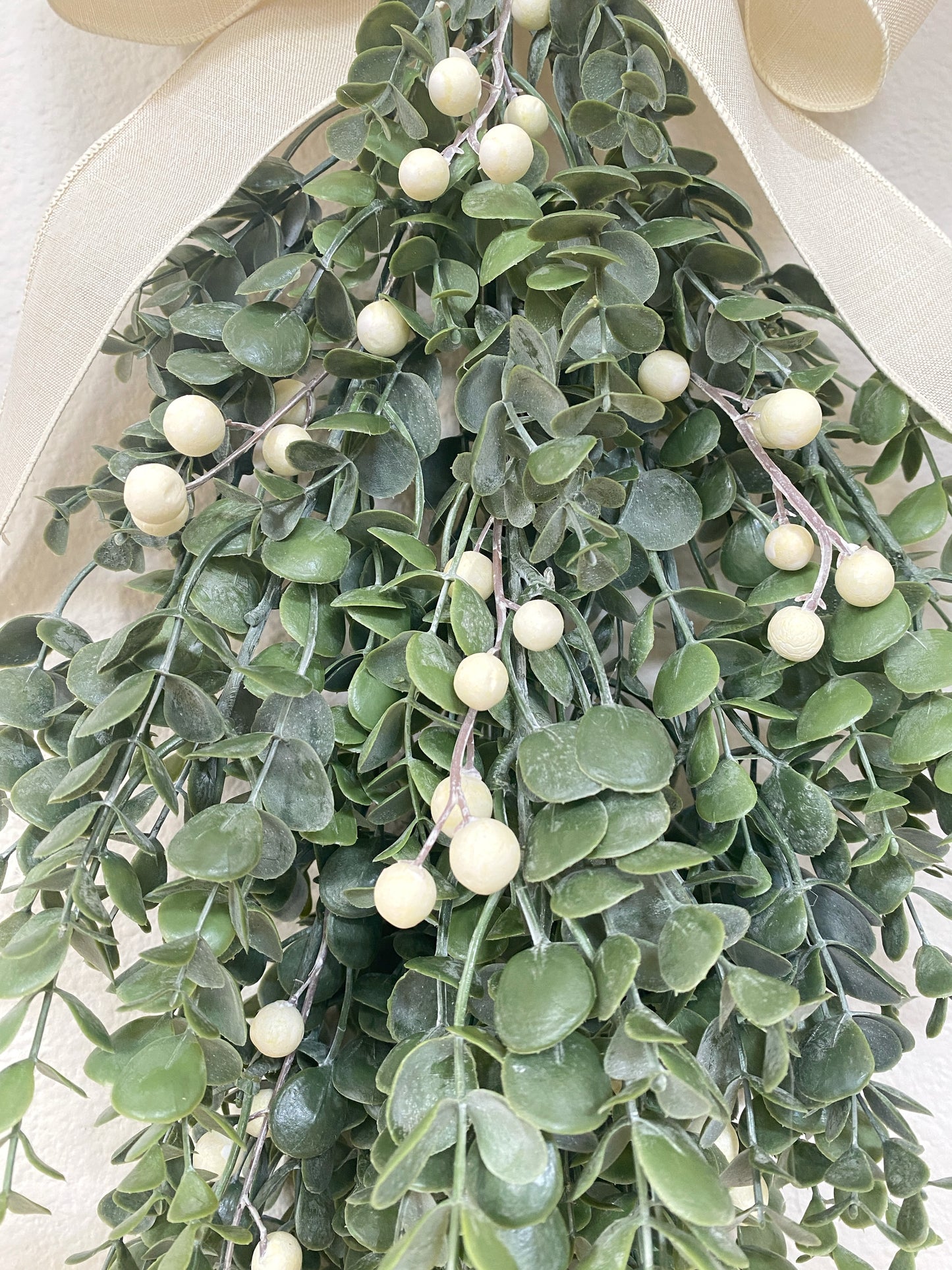 Eucalyptus Winter Door Swag. Artificial Real Touch Double Door Wreath/Swag. Different Colors available!