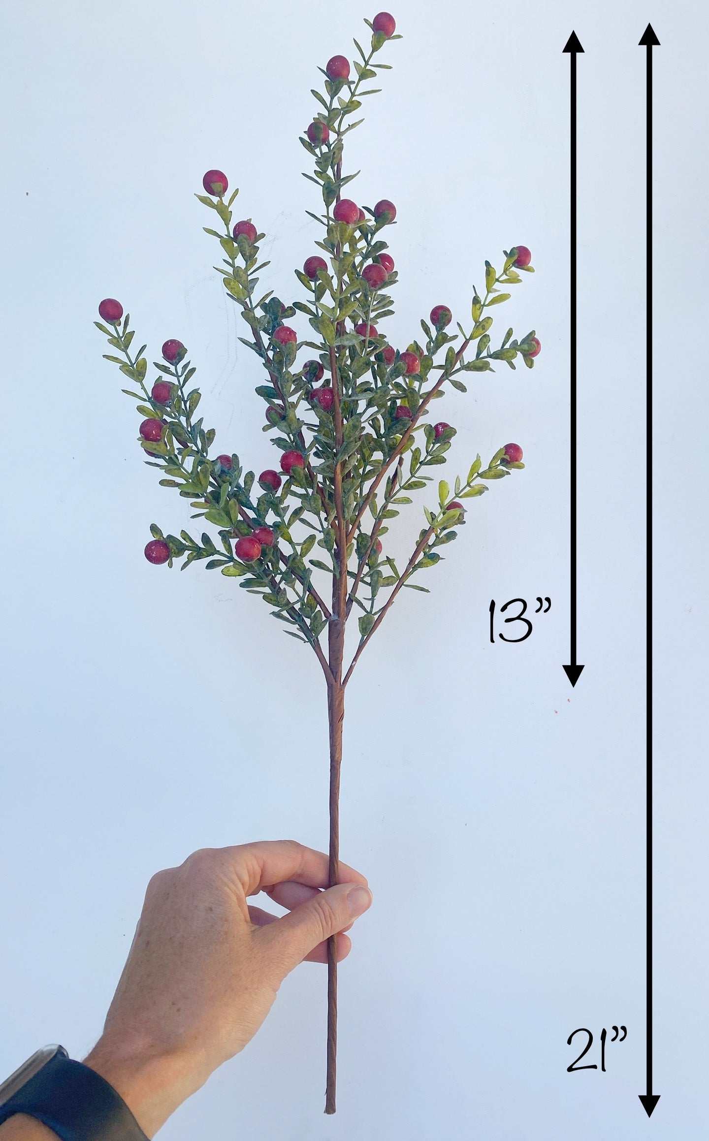 Holly Berry Bush Red or White - Artificial Xmas Greenery