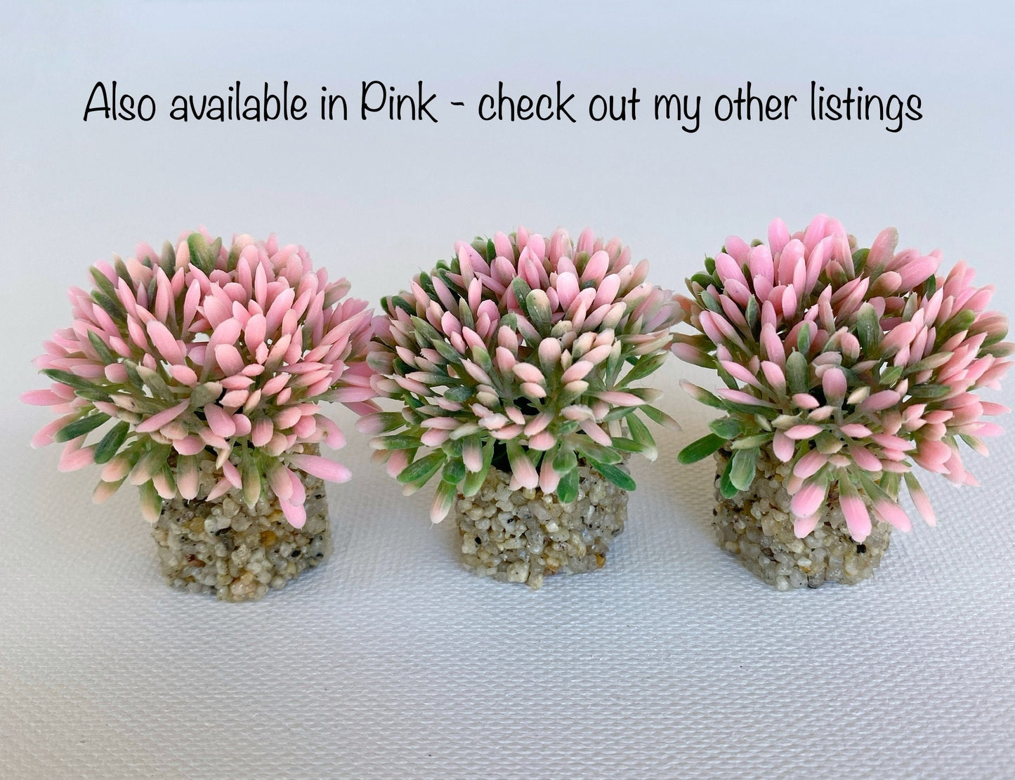 Mini Allium Freshwater Aquarium Plant Yellow - 3 Pack with Stone Base, Aquascape Decor, Artificial Aquarium Plastic Plant