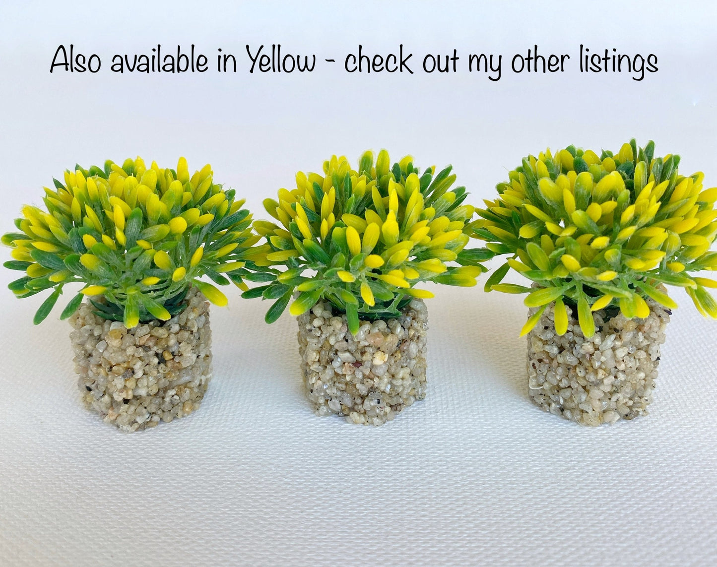 Mini Allium Freshwater Aquarium Plant Pink - 3 Pack with Stone Base, Aquascape Decor, Artificial Aquarium Plastic Plant