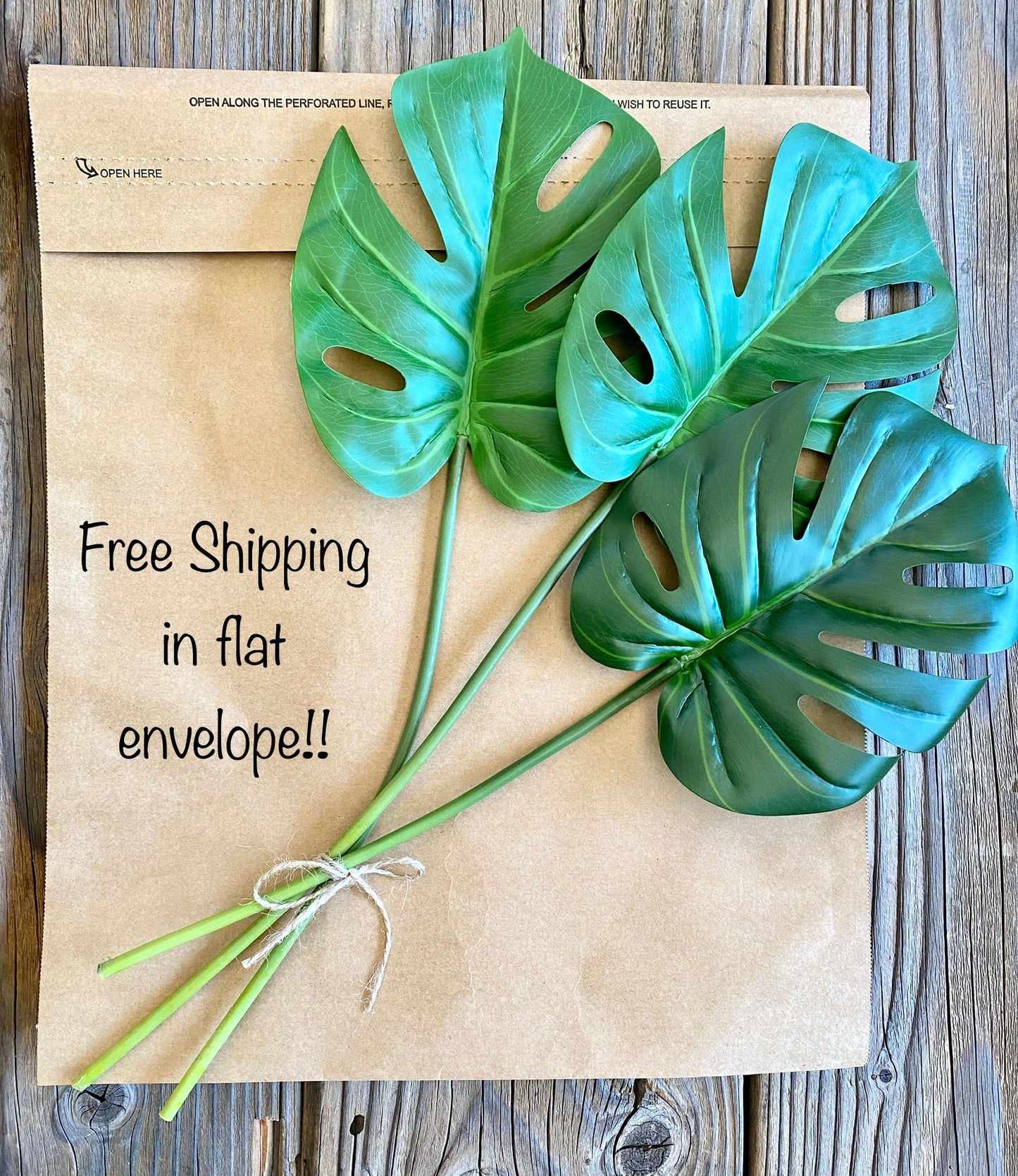 Pack of 3 Artificial Monstera Leaves