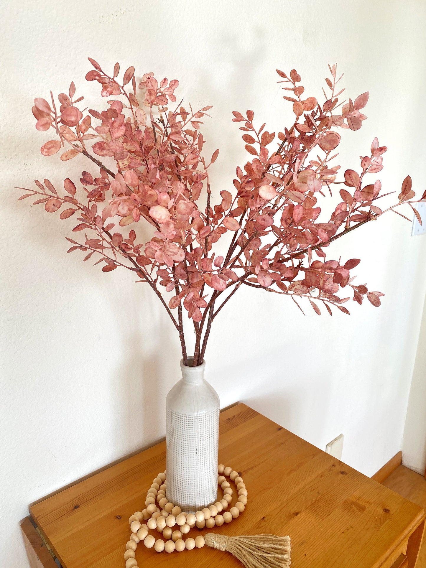 Artificial Eucalyptus Spray Stem 28" Pink