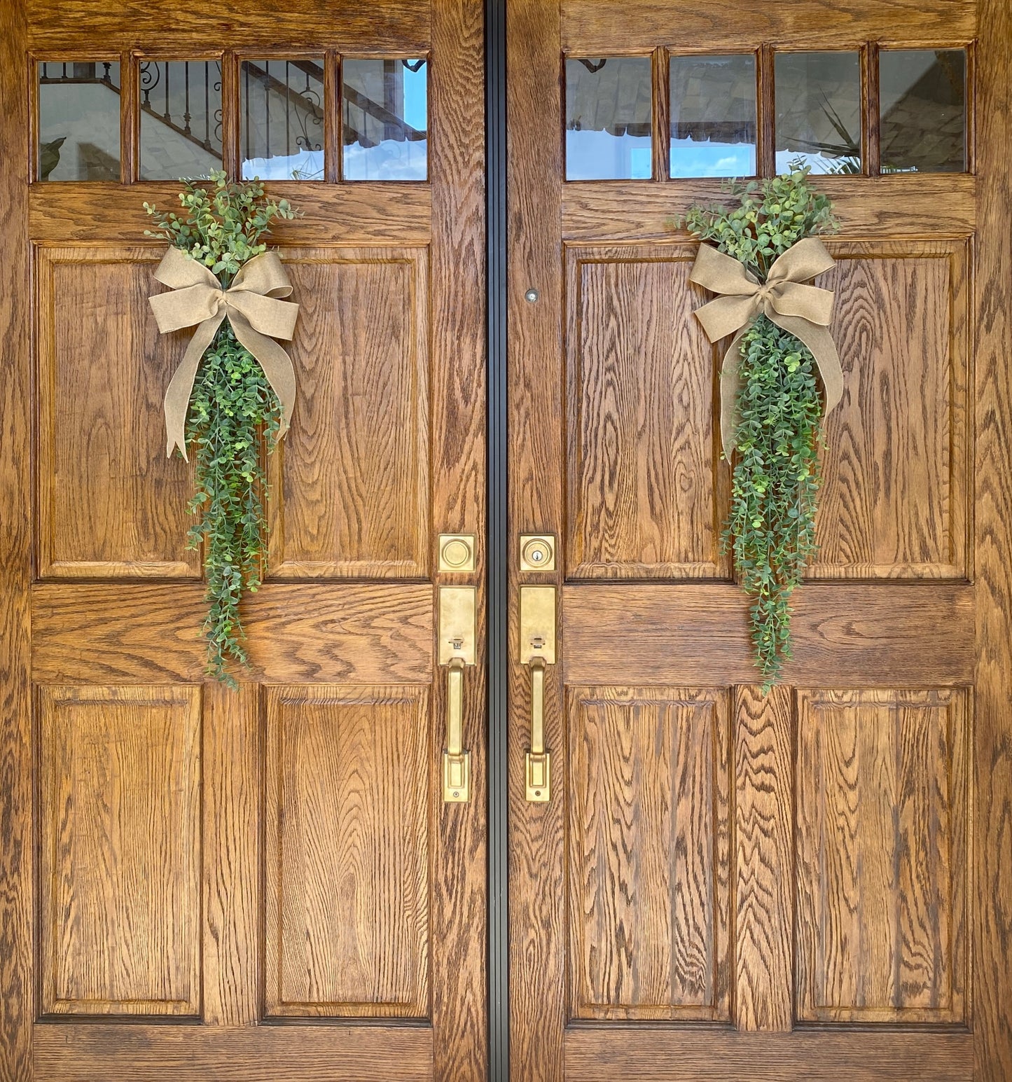 Faux Eucalyptus Door Swag - Front Door or Wall Swag