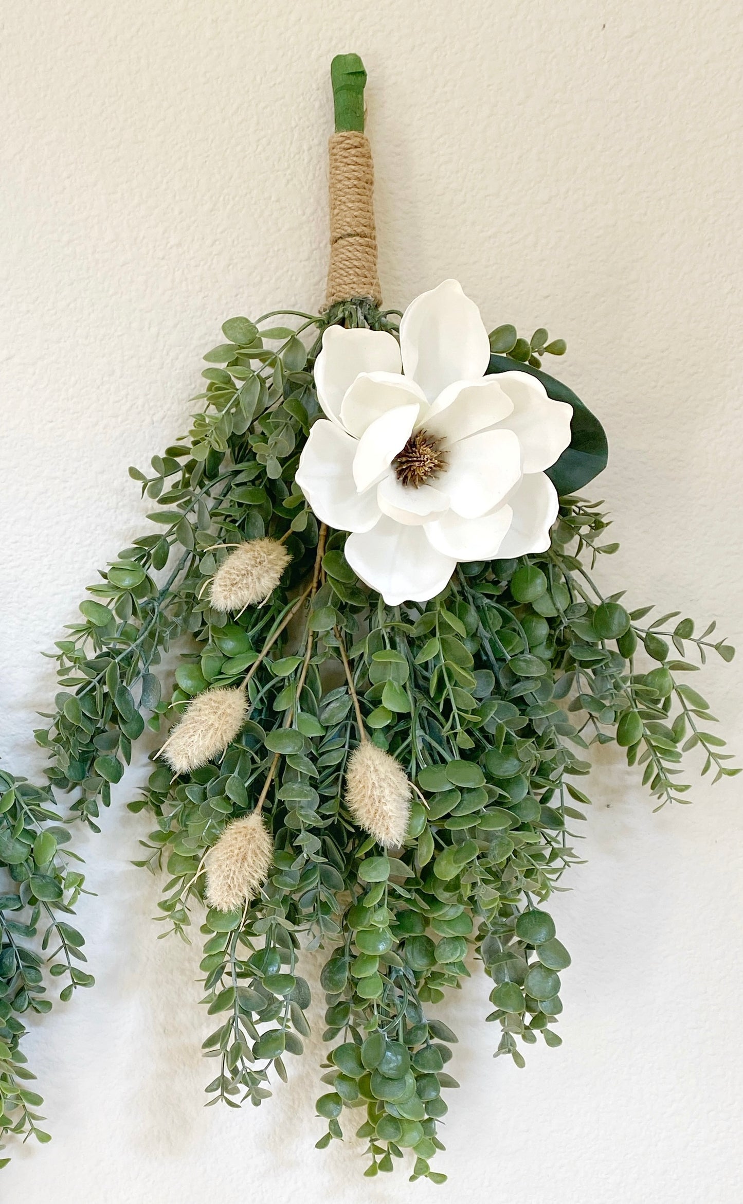 Eucalyptus & Magnolia Door Swag -  High Quality Artificial Door Swag - All Year Door Decor - Double Door Swag / Wreath (Copy) (Copy)