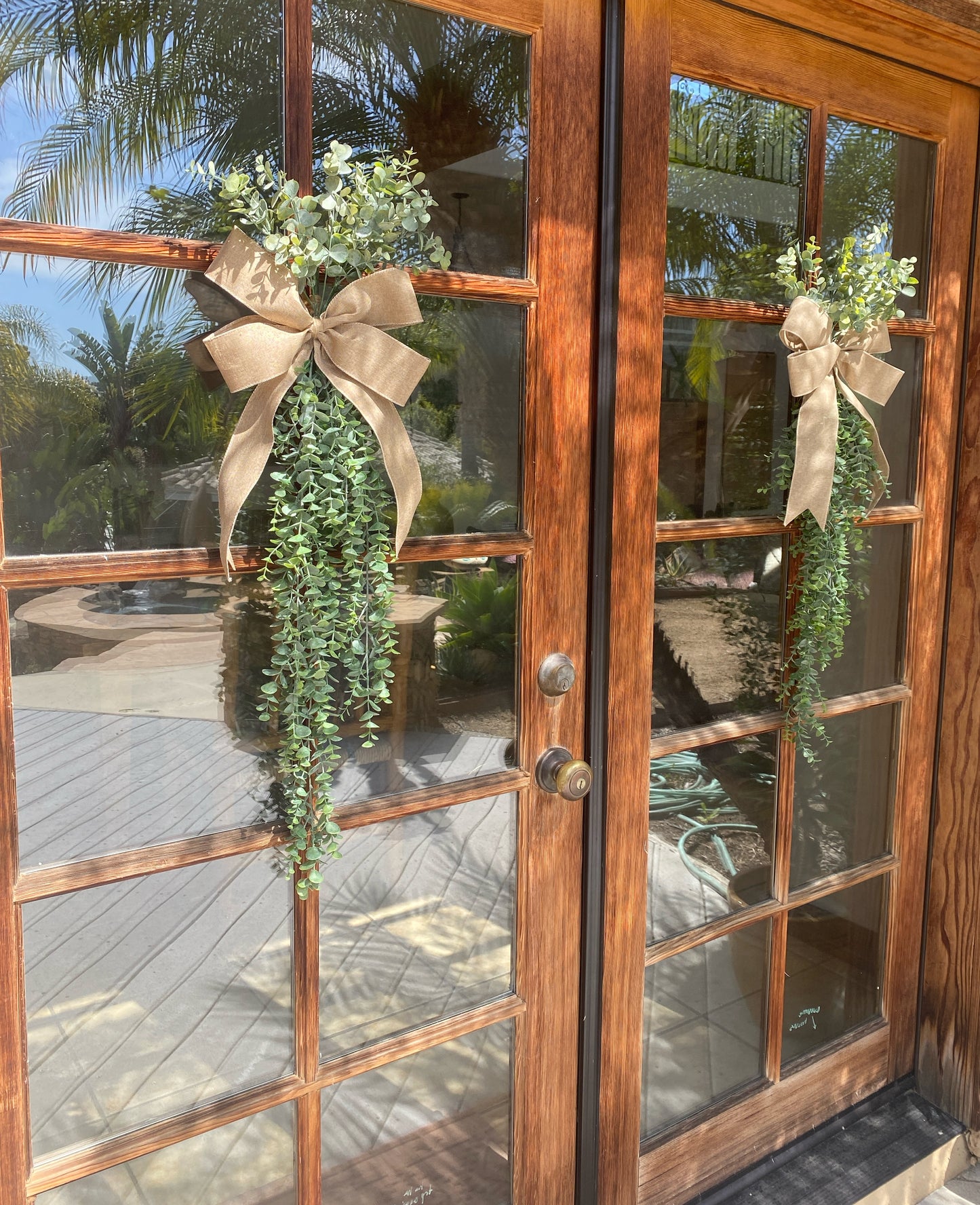 Faux Eucalyptus Door Swag - Front Door or Wall Swag