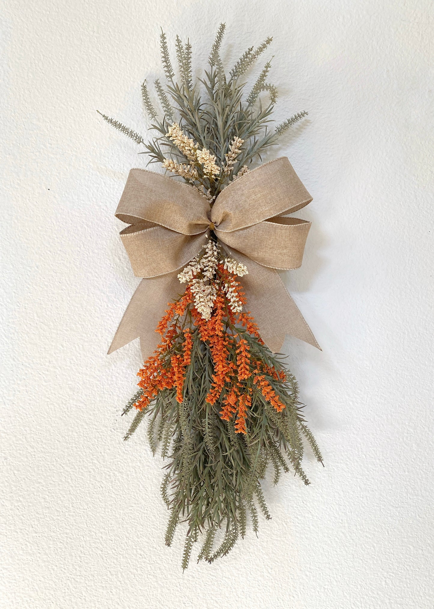 Fall Door Swag Faux - Front Door or Wall Swag, Double Door Wreath, Farmhouse Swag, Window Swag, Door Hanger