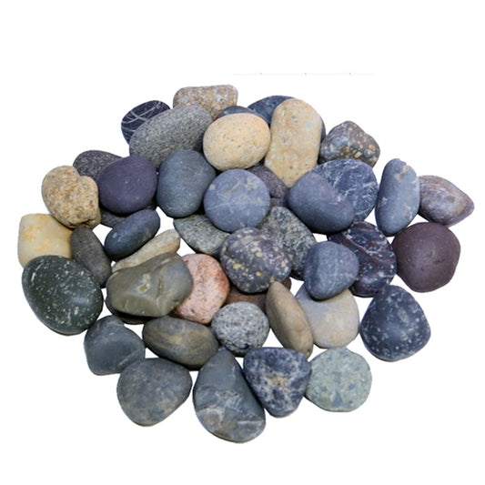 Collection of 14oz. pre-washed accent river stones (3/4in.)