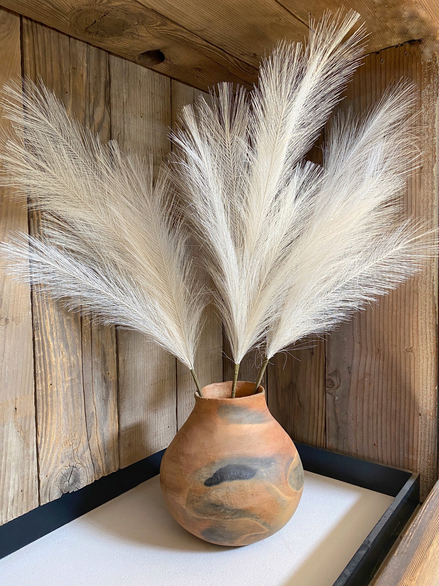 Artificial Pampas Grass Stem 28" - Cream