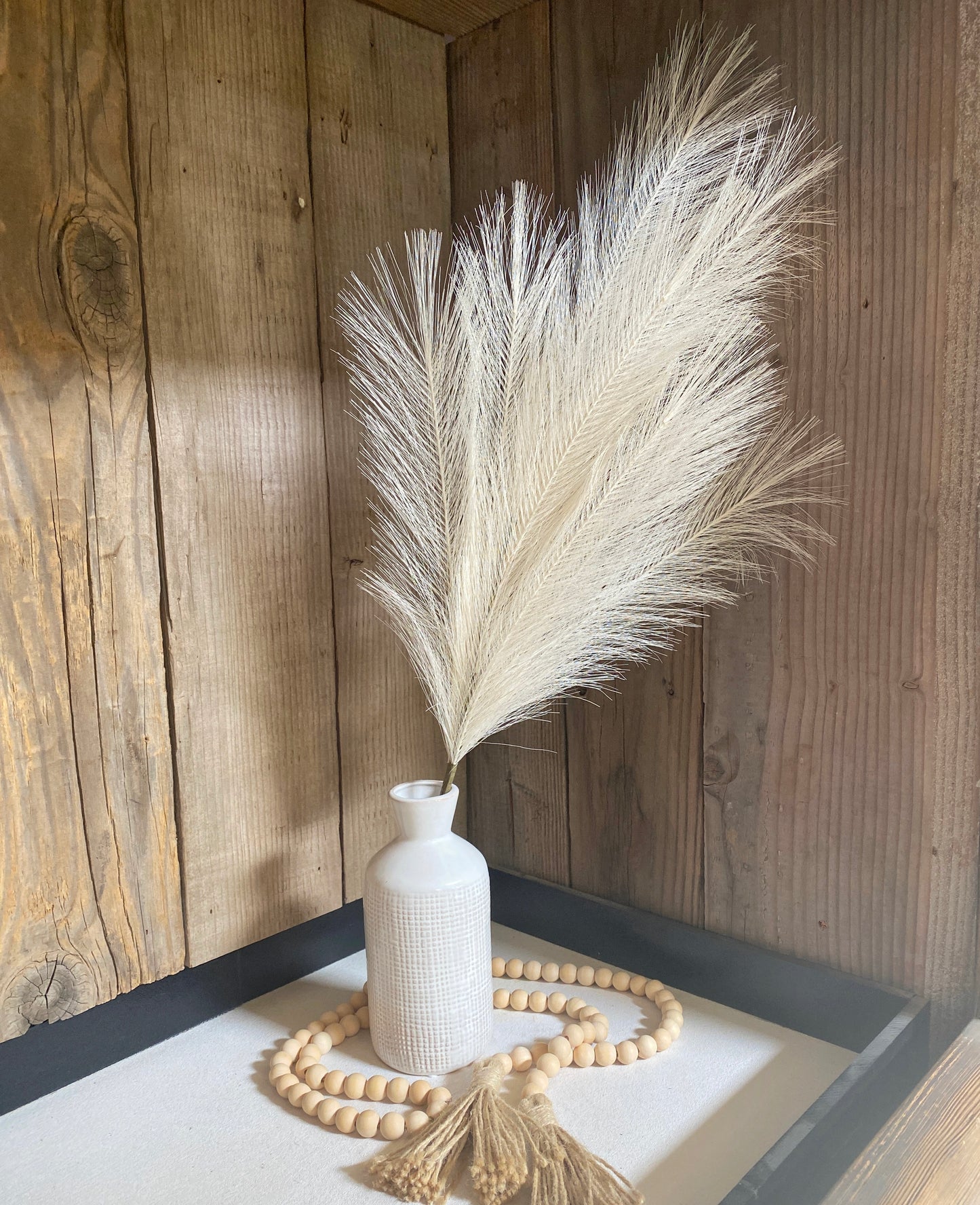 Artificial Pampas Grass Stem 28" - Cream