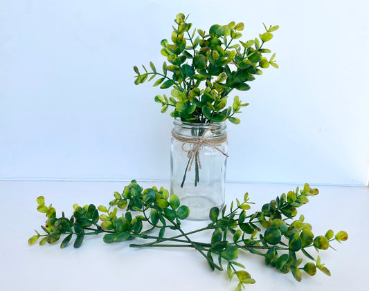 4 small Eucalyptus Stems - bright green - Artificial Eucalyptus Branches