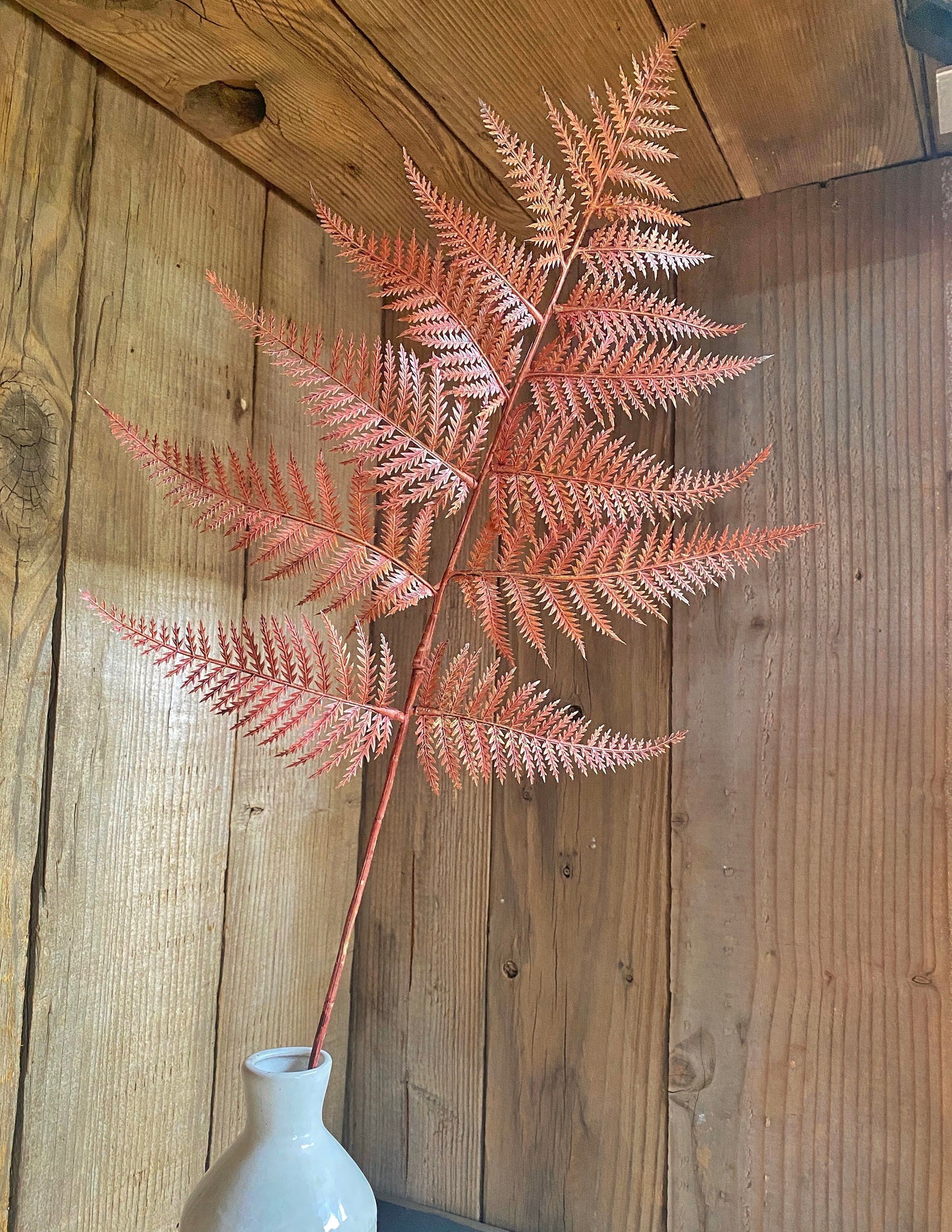 Artificial Fern Spray 32"  mustard, beige or rust red