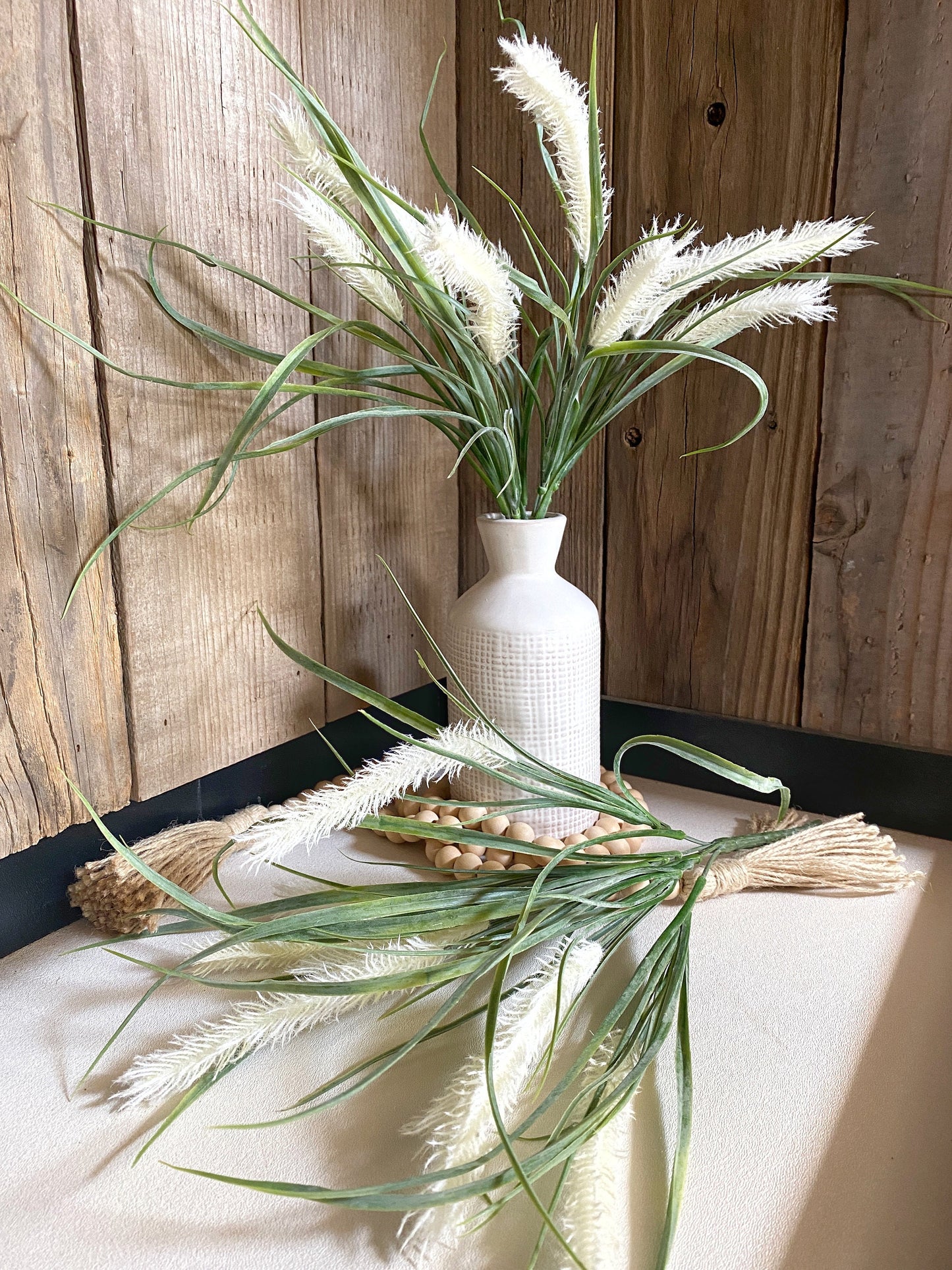 Artificial Rattail Grass Bush 18.5"